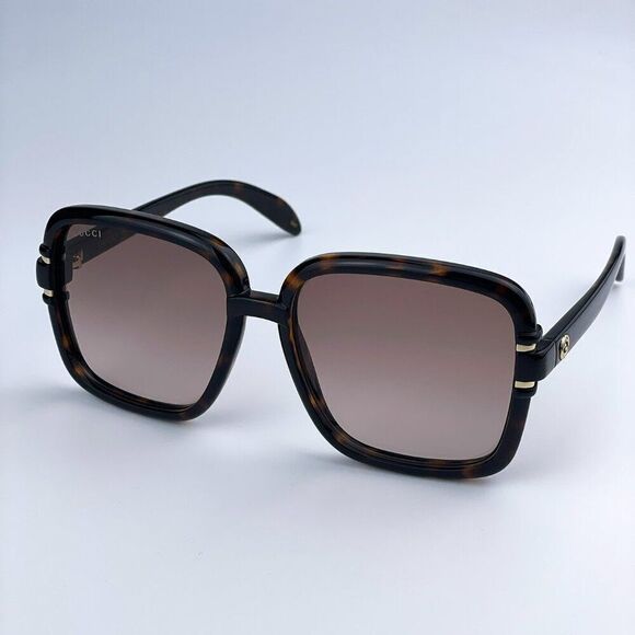 SALE! NEW Gucci GG1066S 002 Havana Brown Gradient Butterfly Women Sunglasses